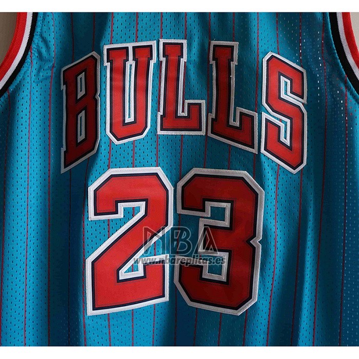 Camiseta Chicago Bulls Michael Jordan NO 23 Mitchell & Ness 1995-96 Azul